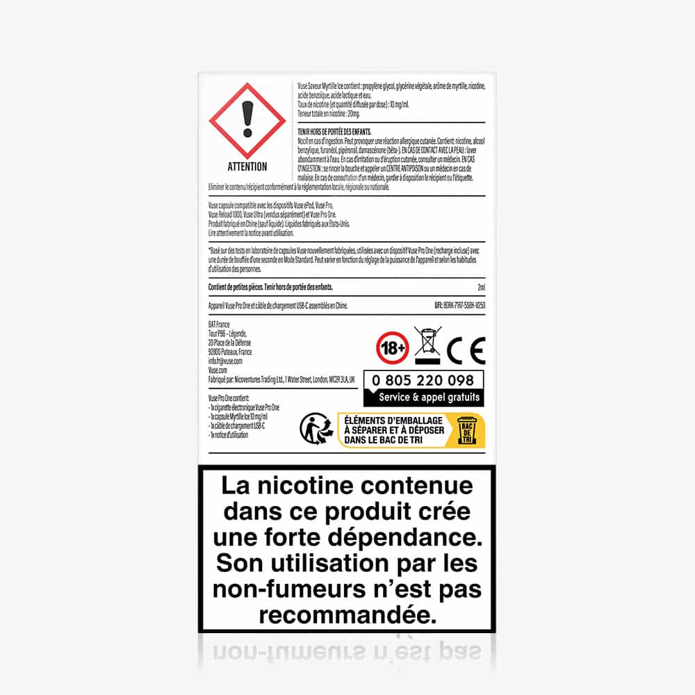 Vuse Pro ONE Box Myrtille Ice